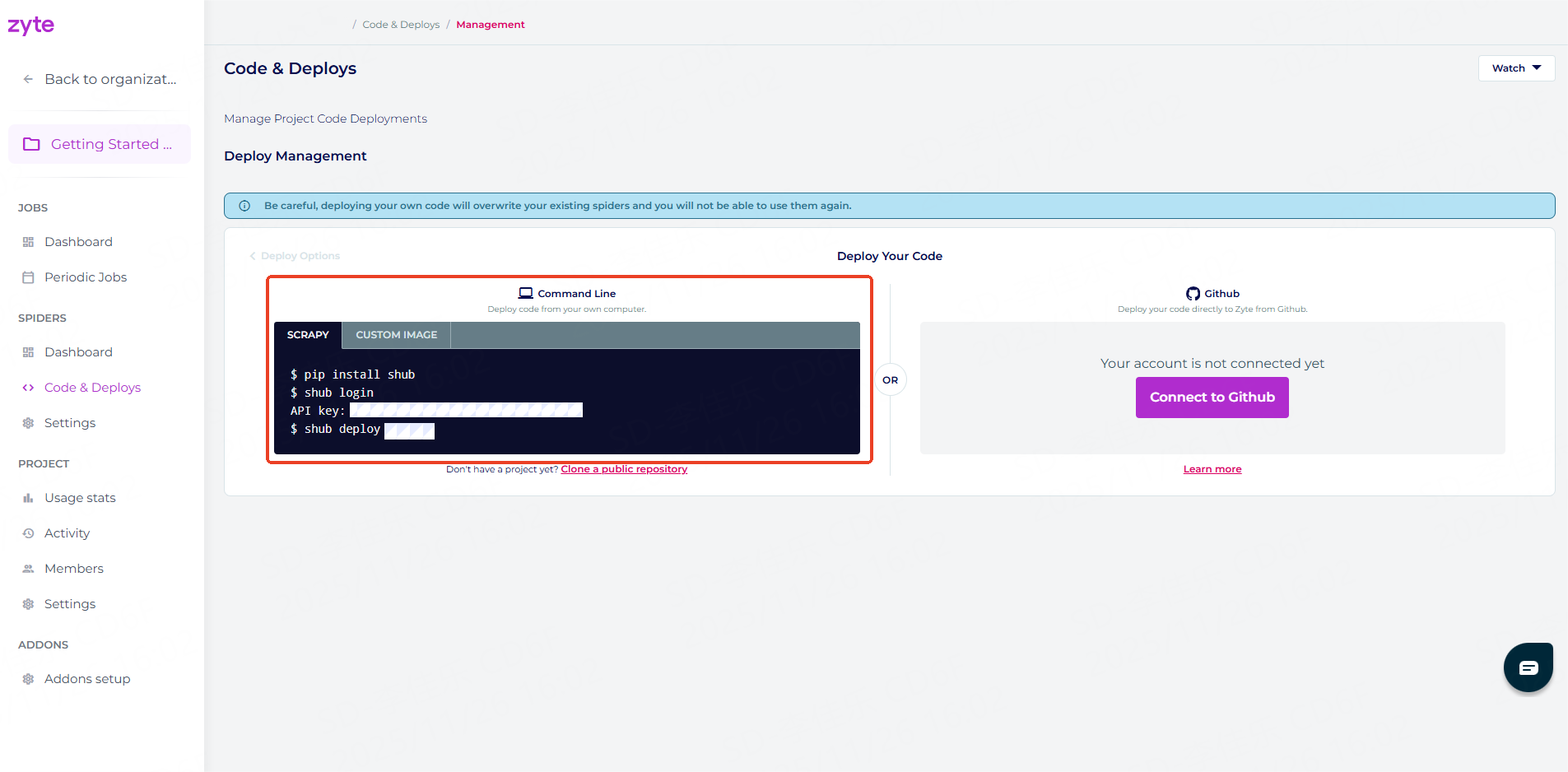 Operating Scrapy Cloud Using Command Line Tools