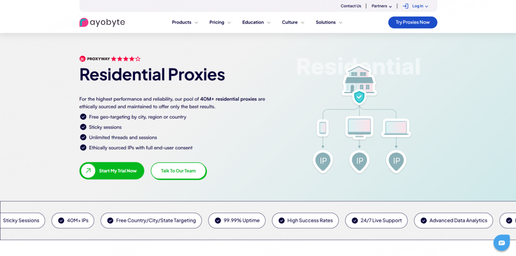 Rayobyte residential proxy